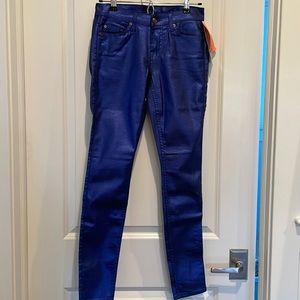 NWT Seven For All Mankind metallic look jeans 26
